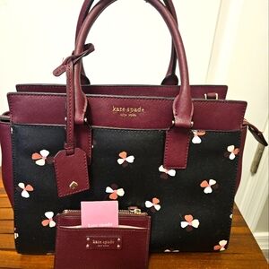 Kate Spade Satchel Bag with card wallet